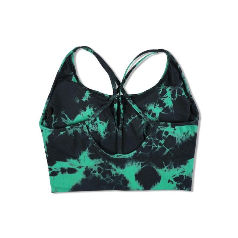 Plus Size Printed Tie Dye Sports Bra