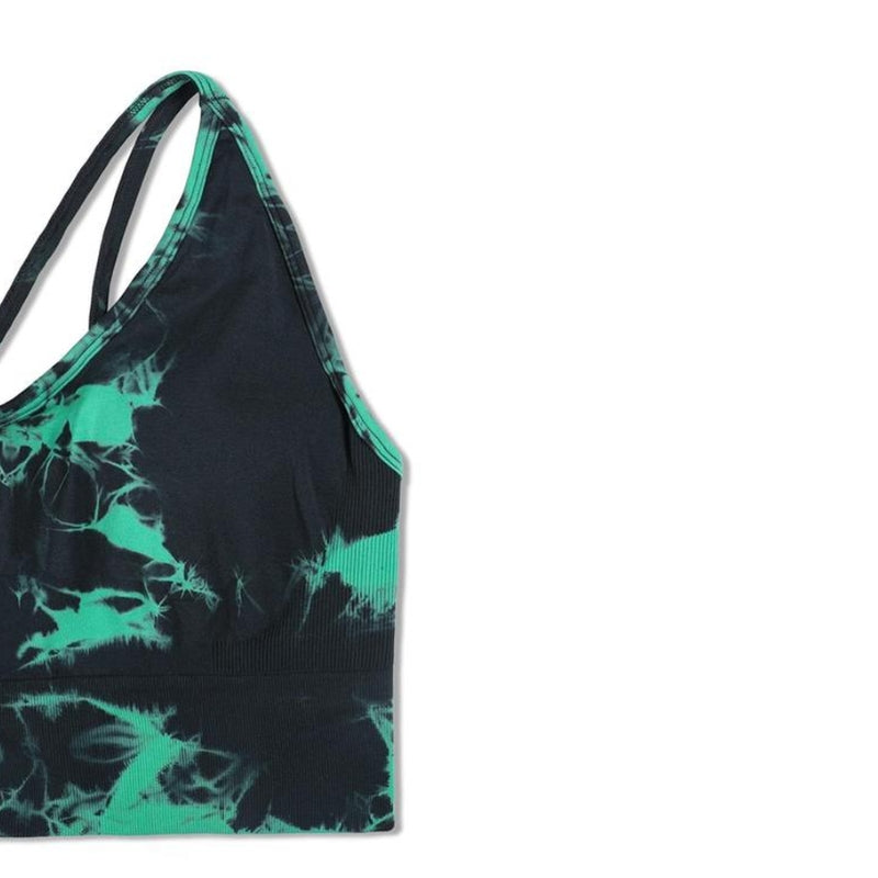 Plus Size Printed Tie Dye Sports Bra