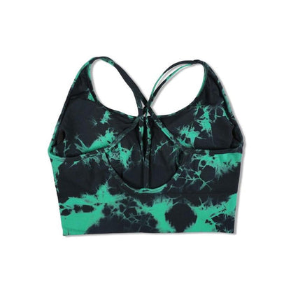 Plus Size Printed Tie Dye Sports Bra