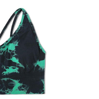 Plus Size Printed Tie Dye Sports Bra